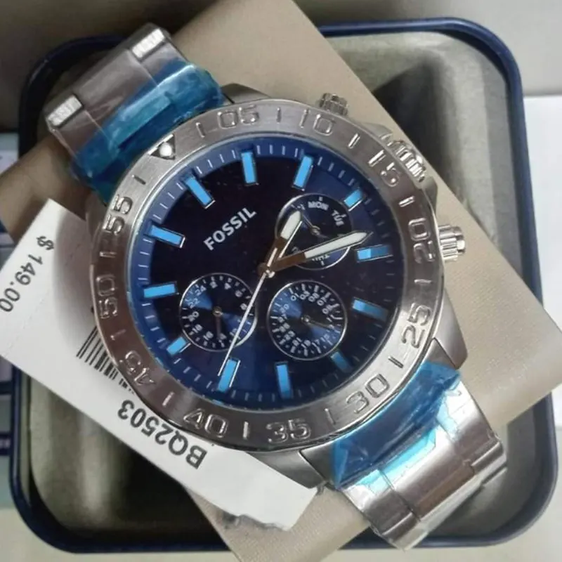 Fossil Bannon Multifunction Blue Dial Men's Watch- BQ2503